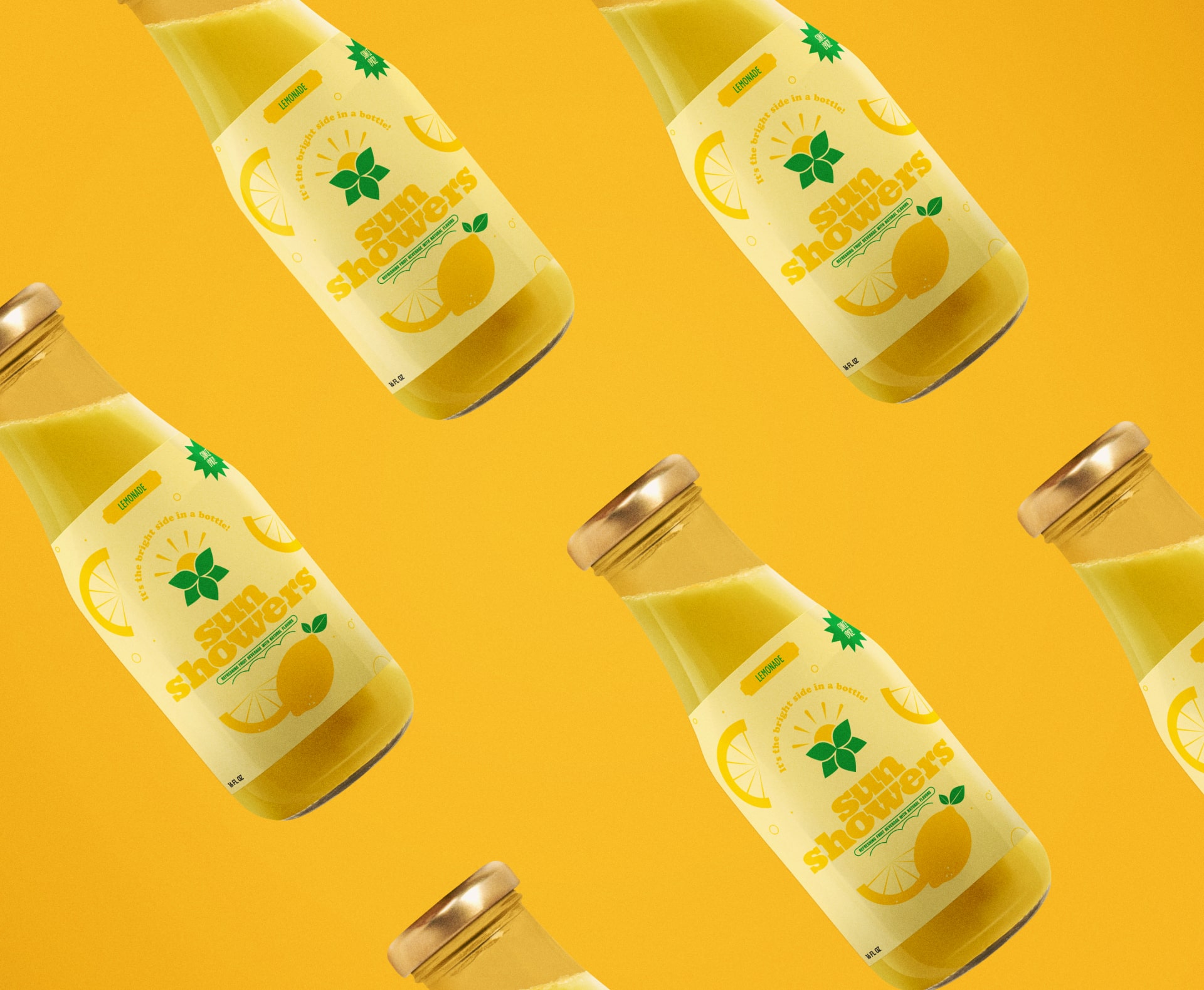 Lemonade bottle mockup.